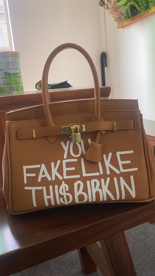 Hand Printed "You Fake Like this B Bag"